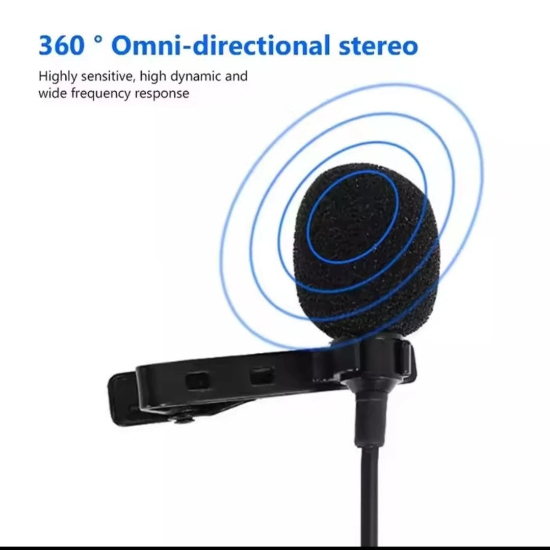 360 degree omnidirectional stereo lavalier microphone with high dynamic response