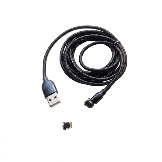 Braided Magnetic Charging Cable for iPhone in Sri Lanka plain white background