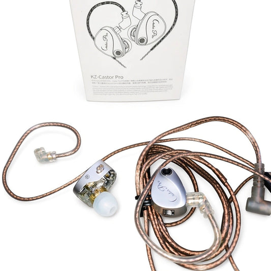 ​KZ Castor Pro Harman Target Silver IEM earphones pair Sri Lanka price
