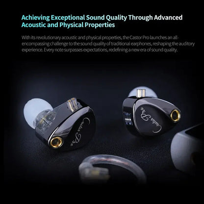 KZ Castor Pro Bass Improved black edition high sound quality iem.