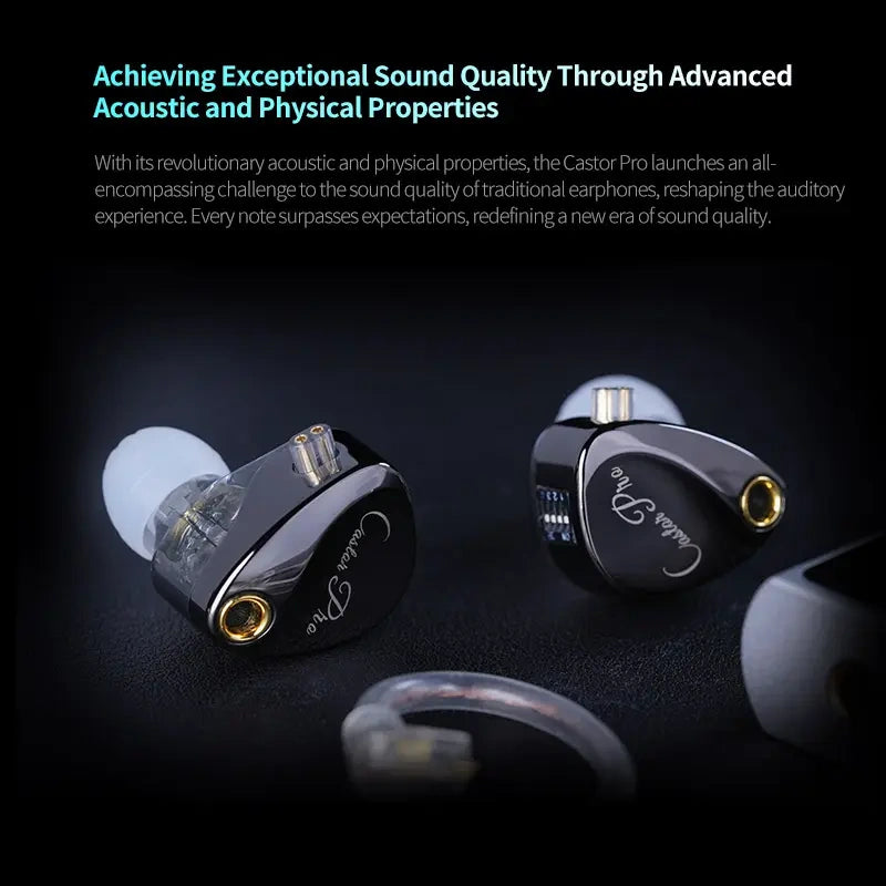 KZ Castor Pro Bass Improved black edition high sound quality IEM earphones Sri Lanka