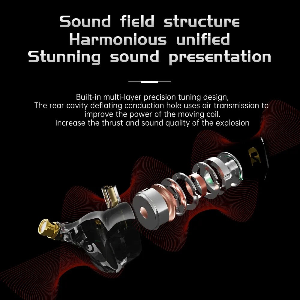 ND NX2 dynamic driver acoustic sound field structure for deep bass performance