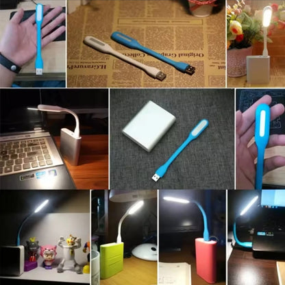 Flexible mini USB LED night lamp connected to power banks in various colors for study and travel in Sri Lanka