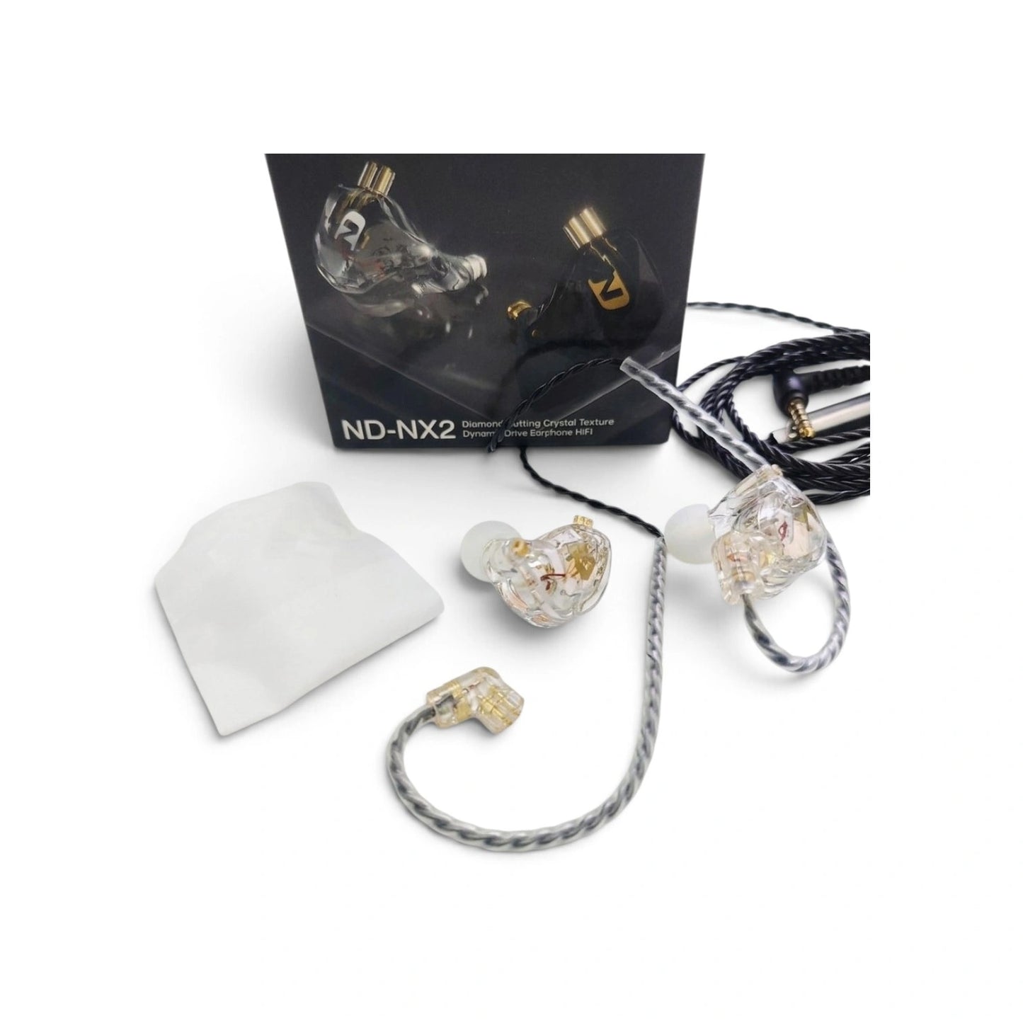 ND Audio NX2 HiFi In-Ear Monitor Headphones with HD Microphone | Dynamic Driver IEM Earphones